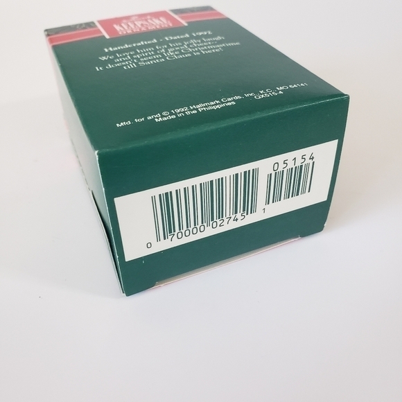 NEW Vintage Hallmark Keepsake Ornament Cheerful Santa African American 1992 - Picture 3 of 3